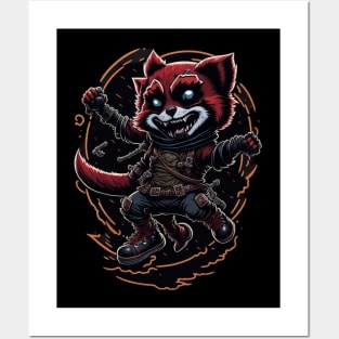 Red Panda Ninja_016 Posters and Art